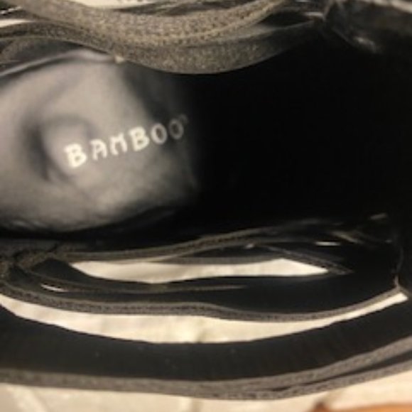 Braided top Bamboo Booties in Black - Picture 4 of 7